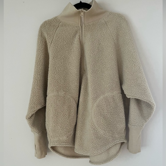 AERIE Offline Sherpa Quarter Zip Sweater Size Small - Picture 3 of 6